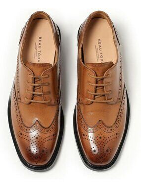 Women's Brown Comfort Breathable Ladies Lace-up Handmade Brogue Formal Oxfords
